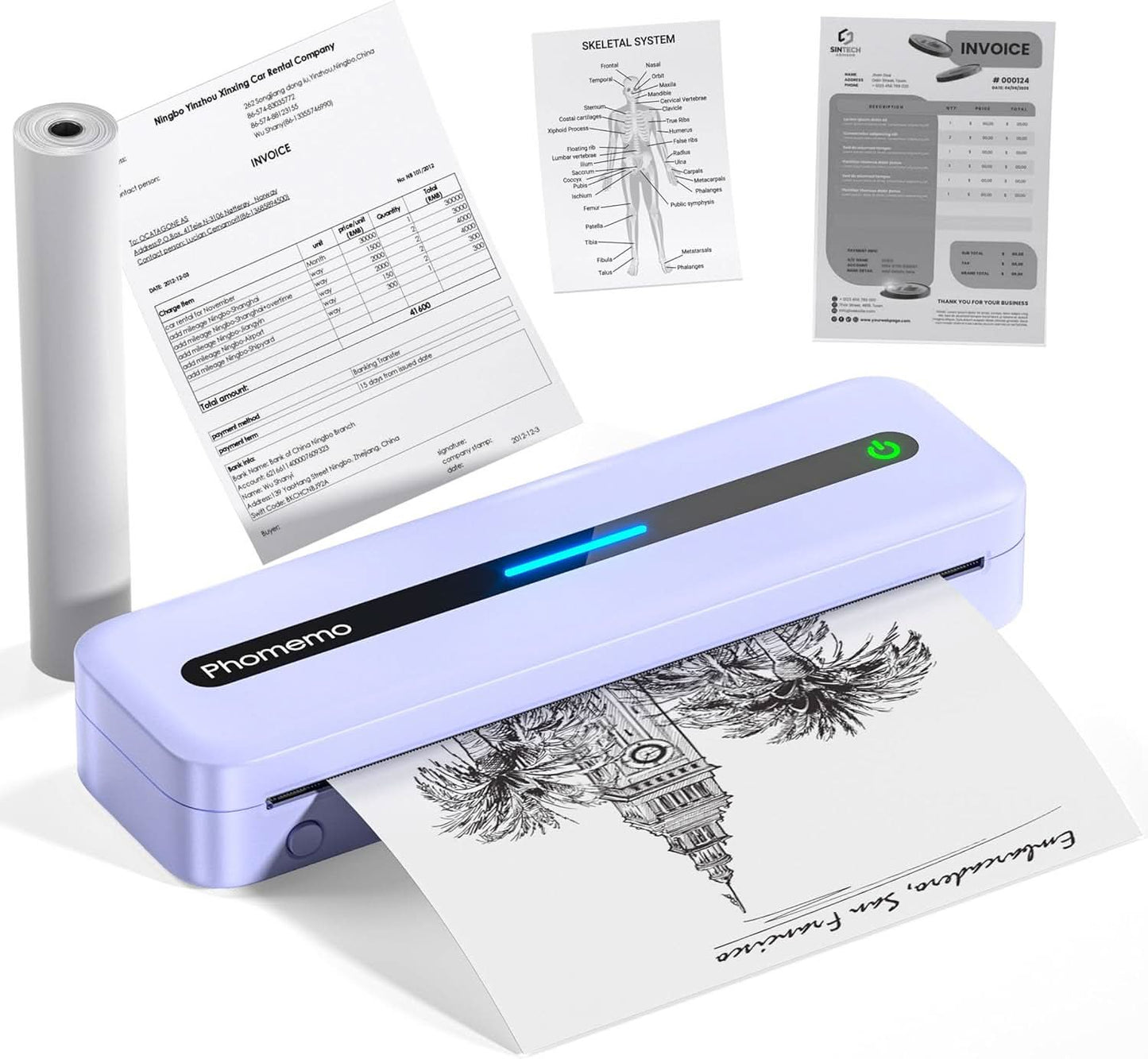 Portable Printer,[Upgrade] M832