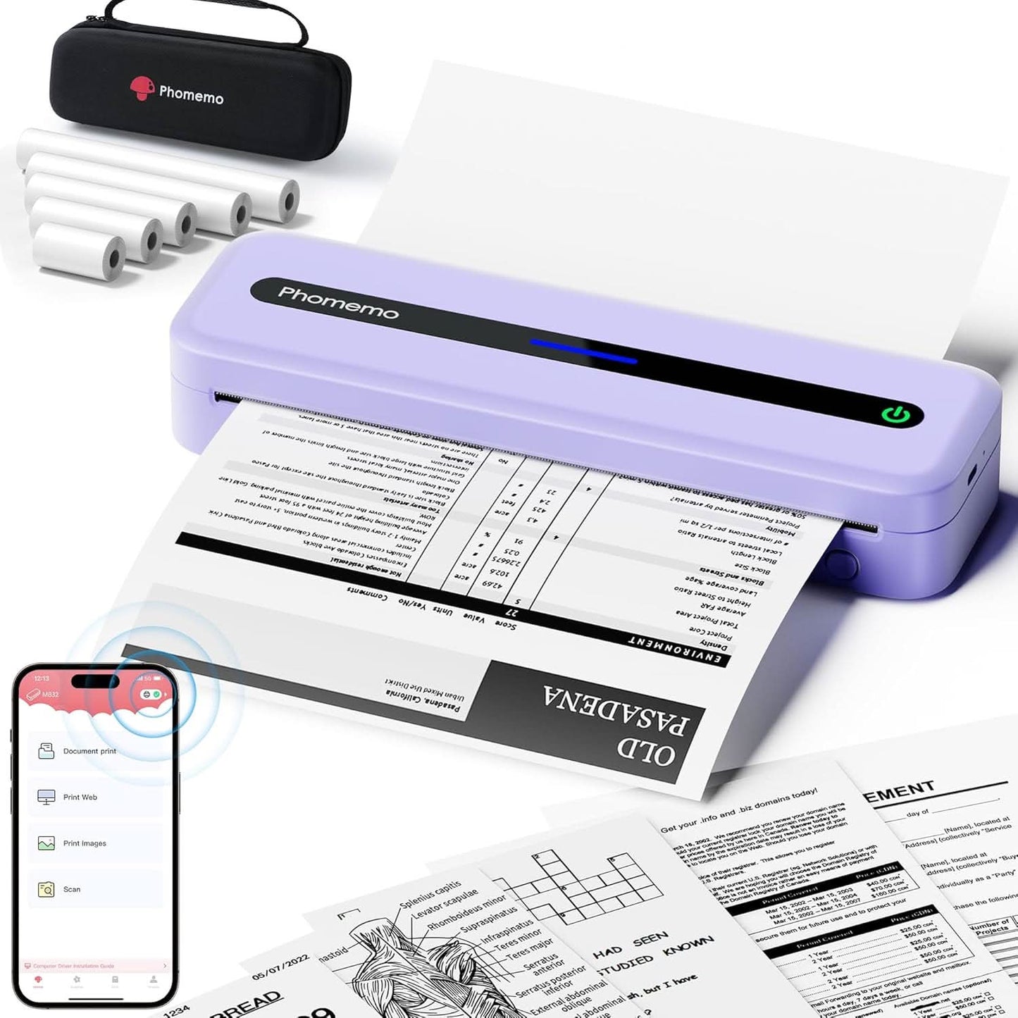 Portable Printer,[Upgrade] M832
