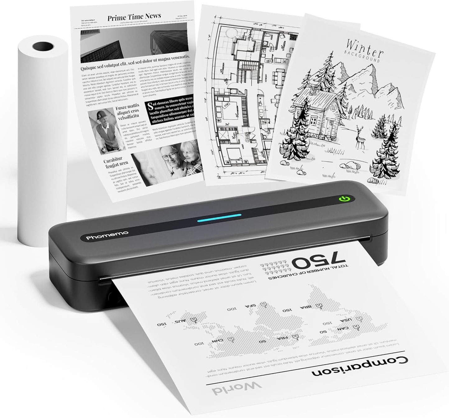 Portable Printer,[Upgrade] M832
